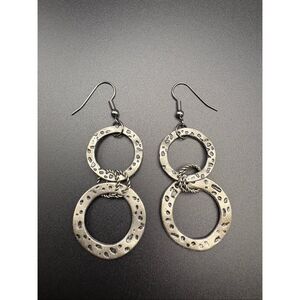 Gunmetal Women’s Earrings, NEW, Handmade, 2.5”